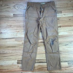Distressed y2k carhartt tan carpenter double knees